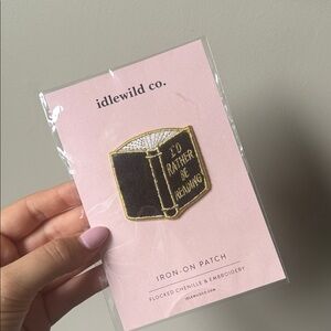 Black and Gold Book Iron-On Patch